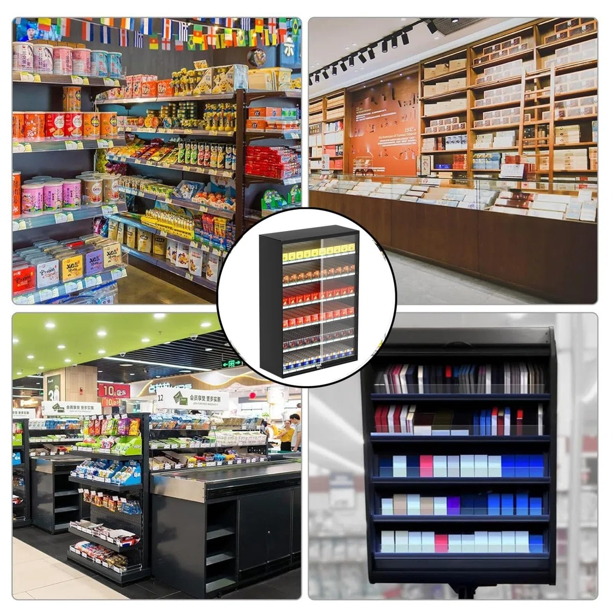 Genérico Estante Expositor de Cigarrillos y Soporte para cerillas para supermercados comerciales, Armario Mural Multiusos para Cigarrillos electrónicos, Cigarrillos y Accesorios – Estante Organizador