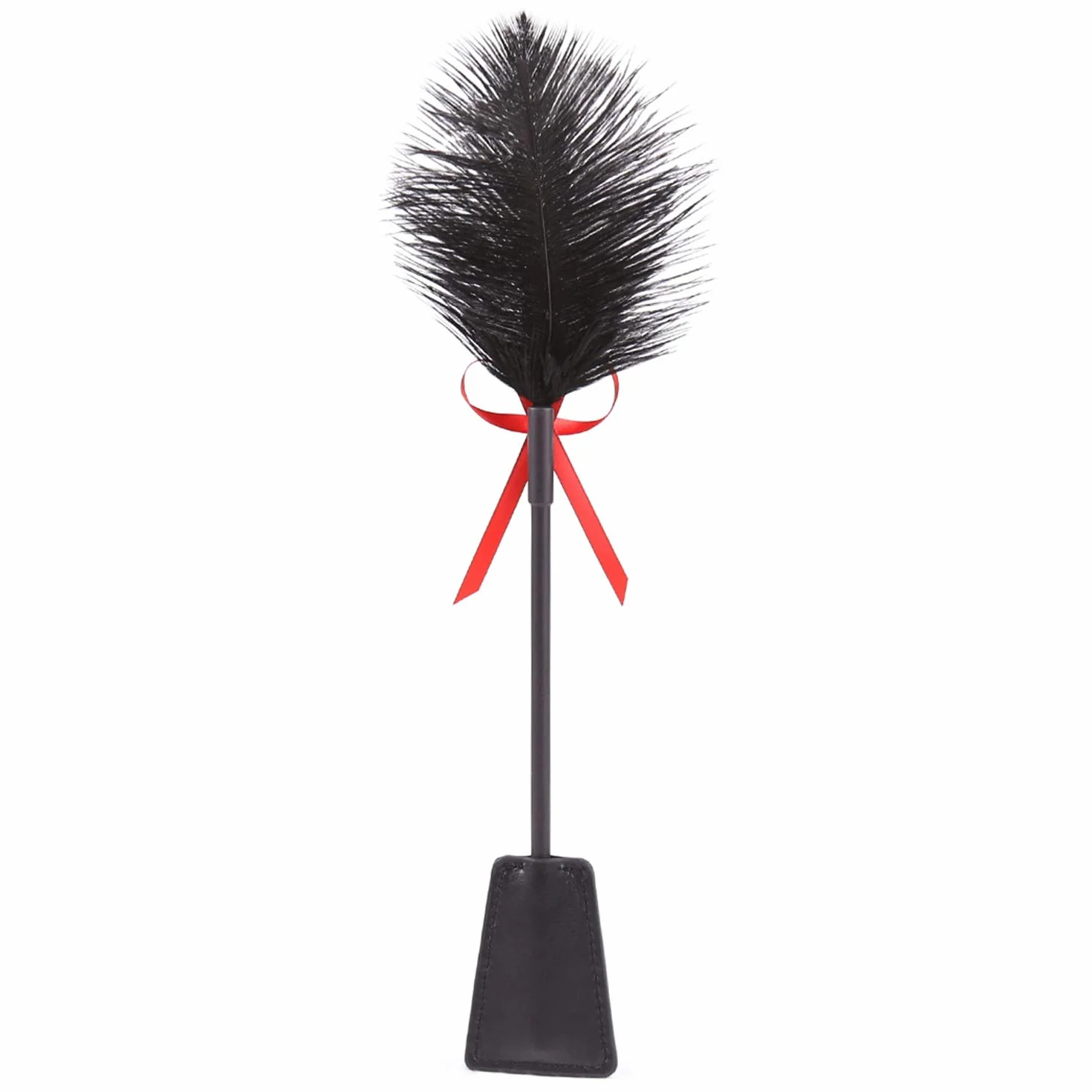 35cm Látigo Erótico Plumas con Mango Cuero,Cosquillas para Azotar Conjunto Cultivos Bondage BDSM Juguete Sexual Palo para Fetiche Parejas