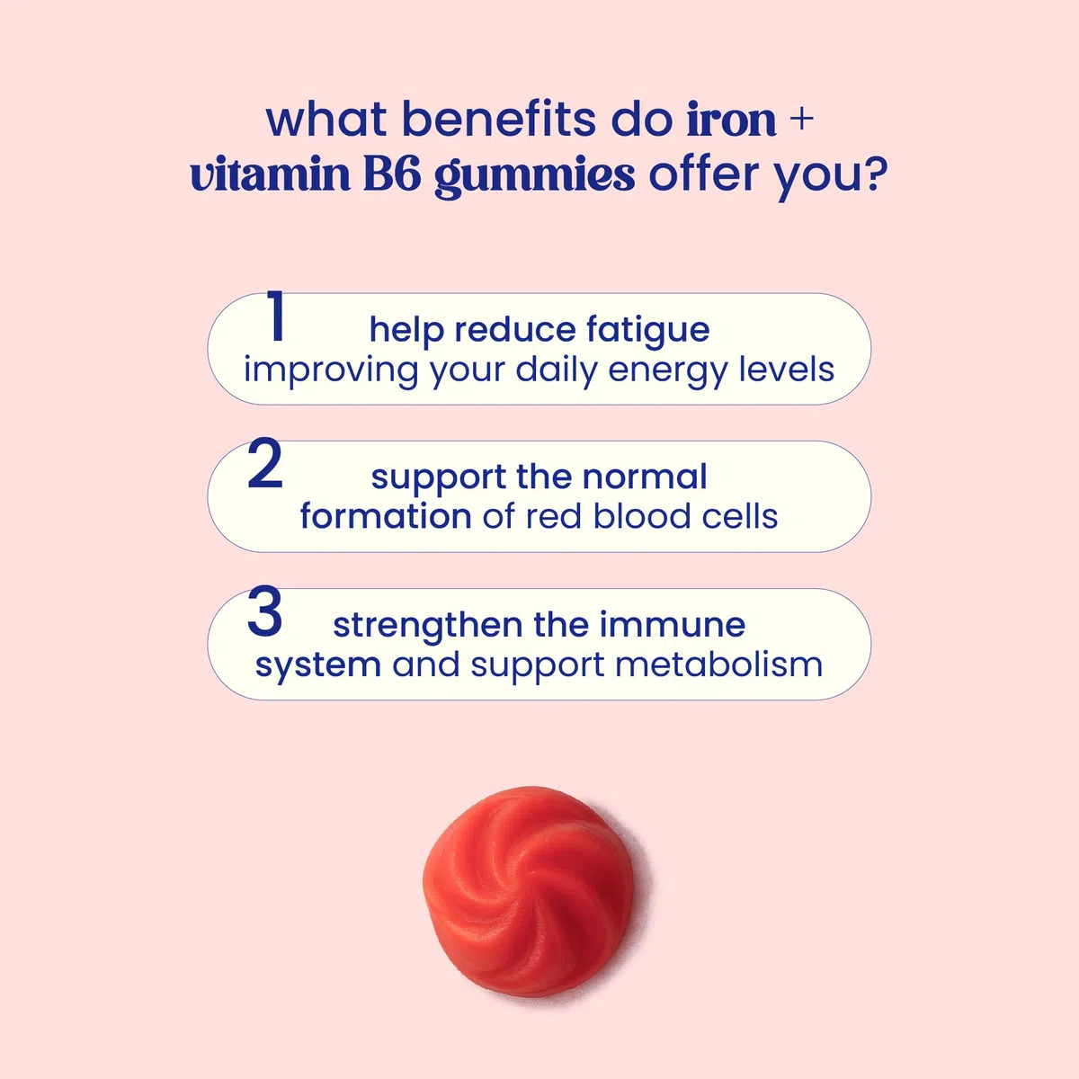 Jelly Pills Gominolas de Hierro 28 mg con Vitamina C 30 mg - alta dosis - 70 Gummies Veganas - Sin Azúcares Añadidos - Sabor Melocotón Natural - Energía y Glóbulos Rojos