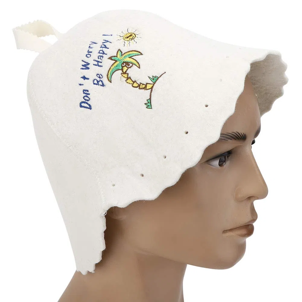 Gorro de Sauna Lana, Gorro de Sauna Gorro de Banya Ruso finlandés para Hombres Mujeres Sombrero de Fieltro Accesorios de Sauna