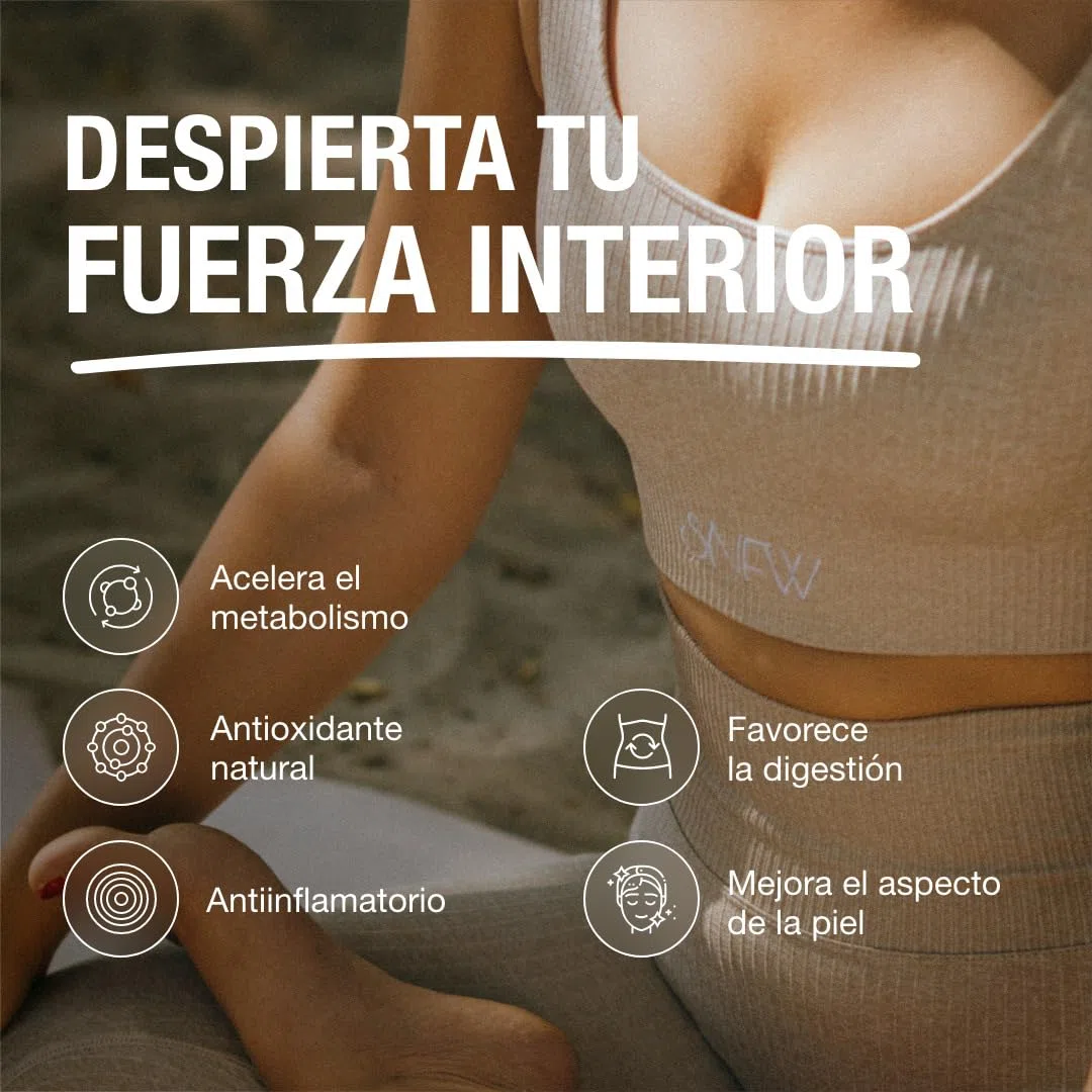 Cúrcuma con Jengibre y Pimienta Negra + Probióticos Eco. Cúrcuma Eco en cápsulas (2235 mg) con alta concentración de Curcumina. Potente Antiinflamatorio natural. Cúrcuma orgánica.120 cápsulas.