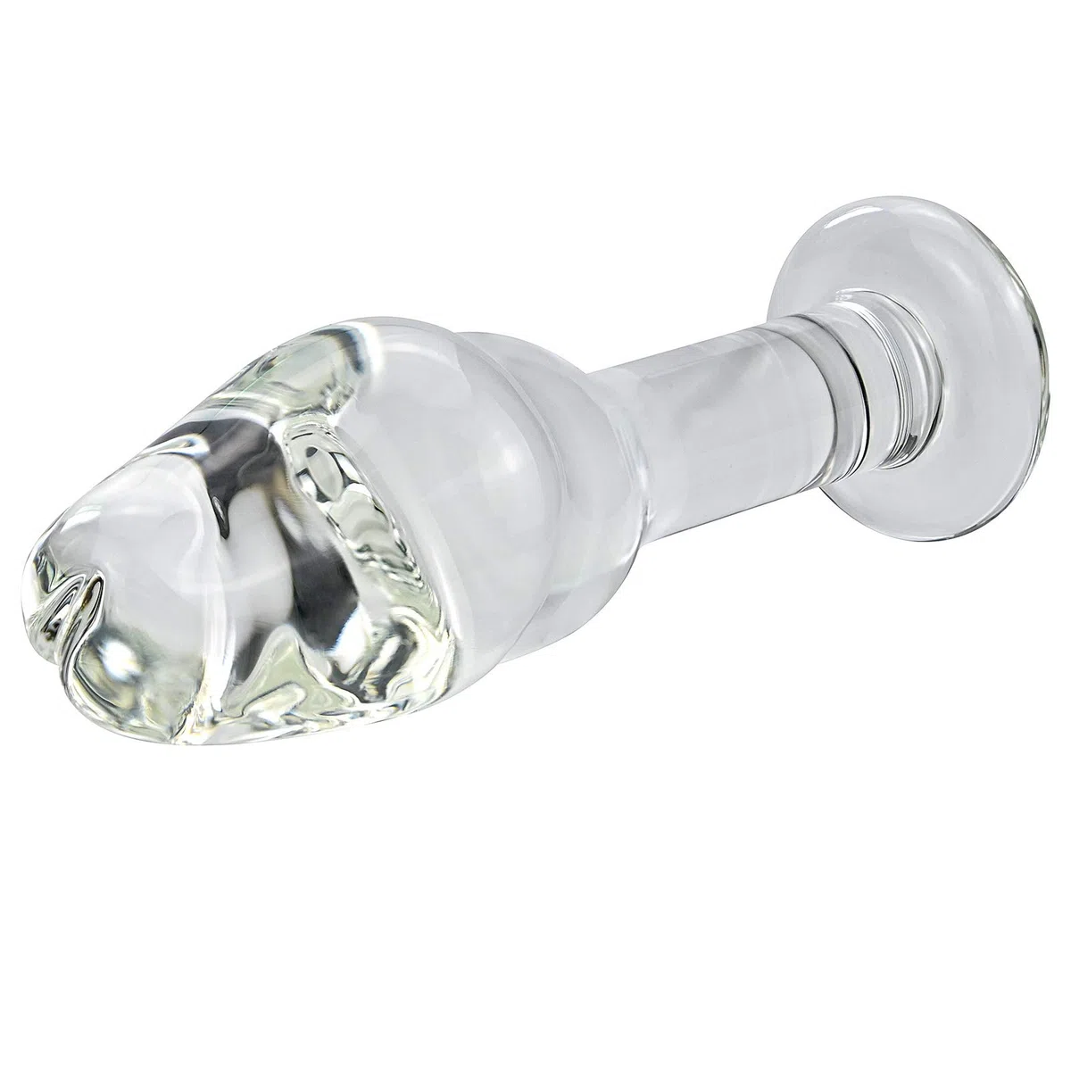 SXOVO Consolador Anal de Vidrio Consolador Vagina Juguete Sexual para Mujeres Hombres Pareja, Plug Anal Consolador de Vidrio Estimulador Sexual Masturbación (S)