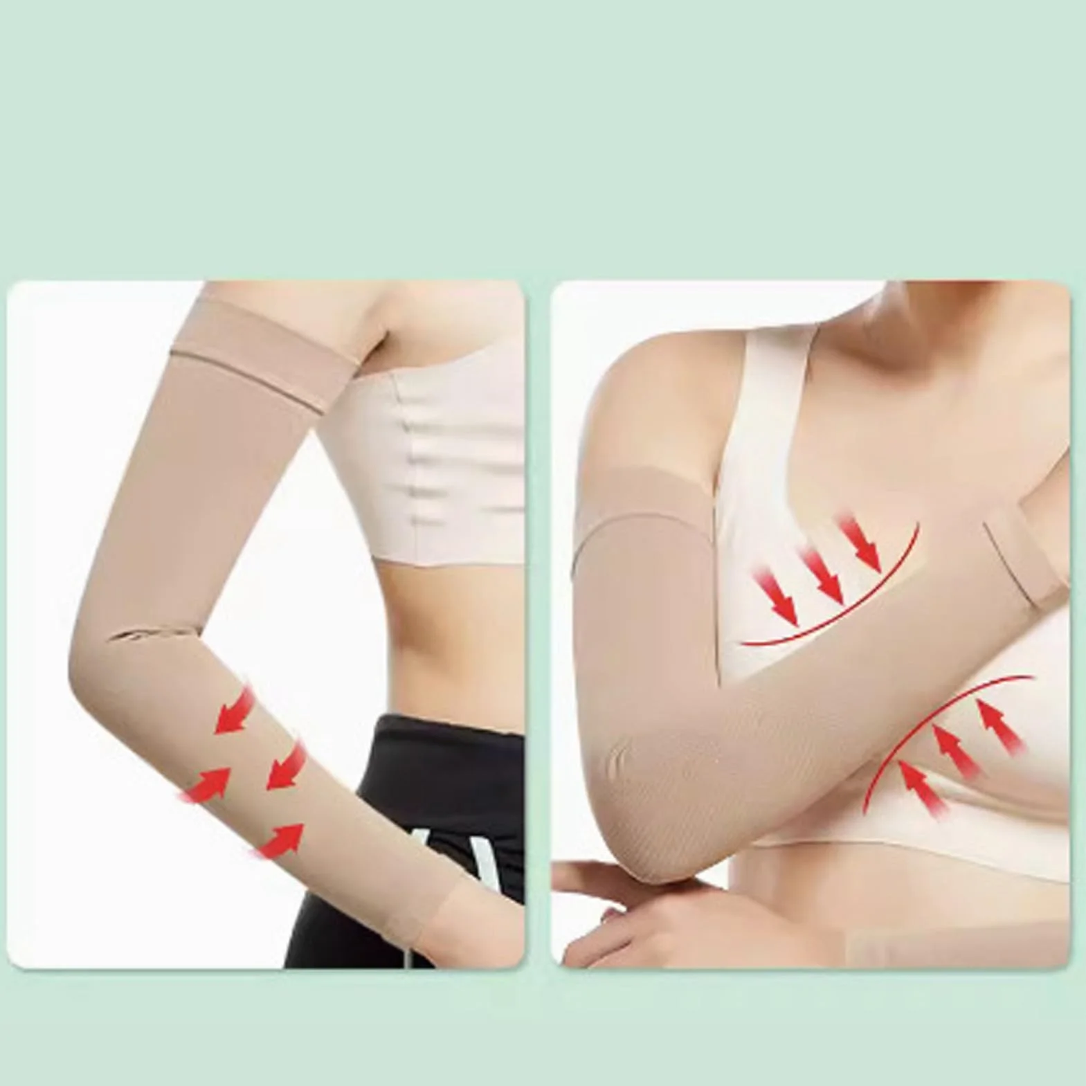 Manga de Compresión para Brazo, Manga de Linfedema Transpirable con Alta Elasticidad para Uso Diario (L)