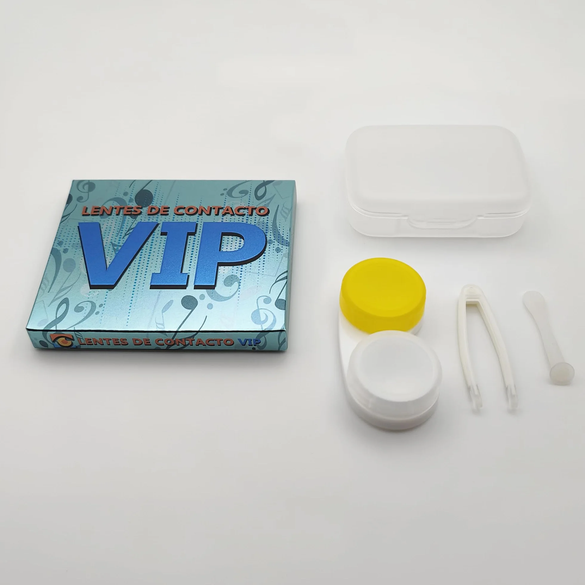 Pop VIP Lentillas de Color Azul y Verde con diseño super natural 2 Lentes de contacto anuales + portalentes + pinza + aplicador