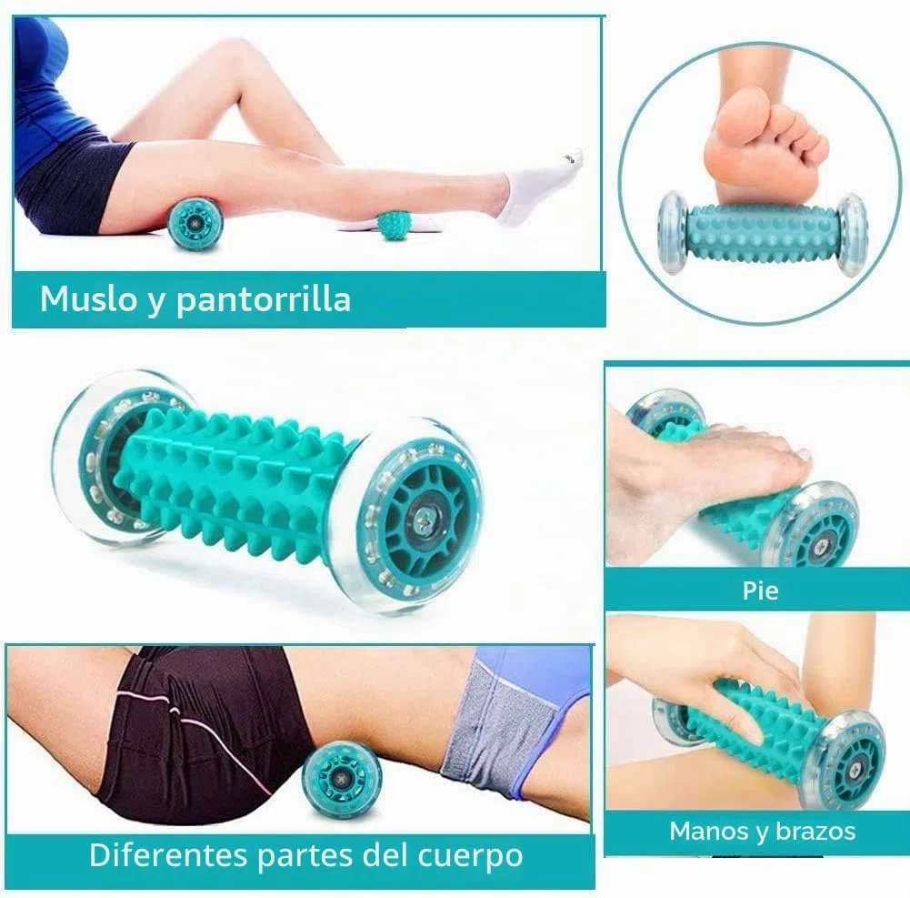 RIGHTWELL Masaje de pies de erizo para fascitis plantar, bola de masaje y rodillo de masaje de pies, alivio del dolor para picar y arco, reducción del estrés y relajación mediante terapia de puntos