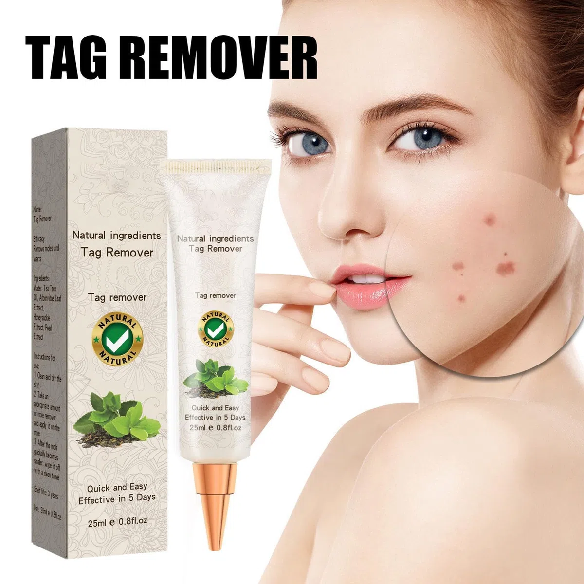 Crema Anti-acrocordón - Bálsamo Anti-verrugas | Removedor De Lunares Safe Remedy Para Piel Oscura, Lunares Elevados, Lunares Planos | Eliminador De Verrugas Anti Verrugas