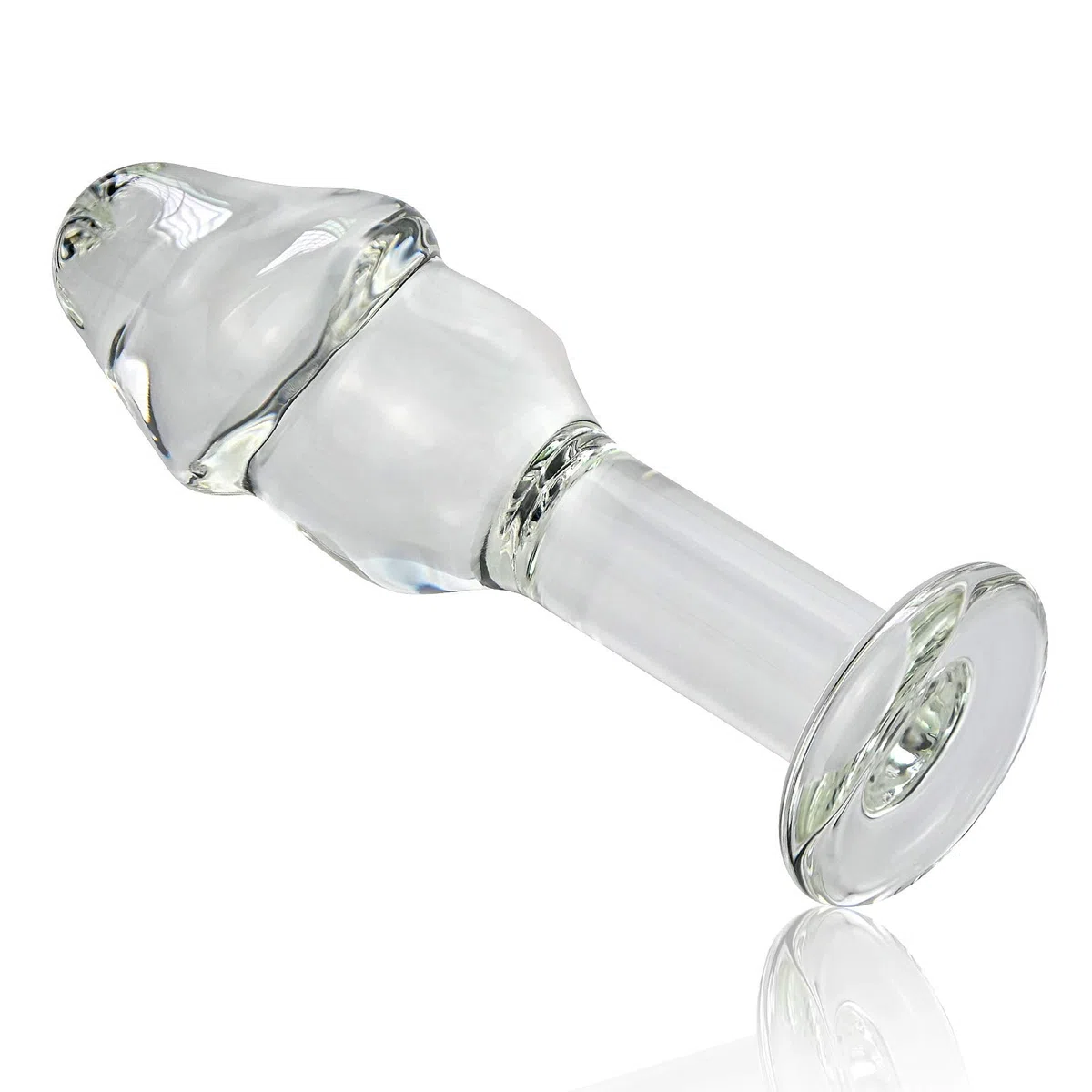 SXOVO Consolador Anal de Vidrio Consolador Vagina Juguete Sexual para Mujeres Hombres Pareja, Plug Anal Consolador de Vidrio Estimulador Sexual Masturbación (S)