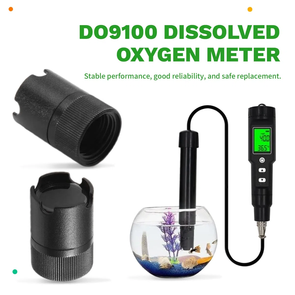 DO9100 Medidor de Oxígeno Disuelto Juego de Reemplazo de 5 Piezas de Membrana Permeable Al Oxígeno