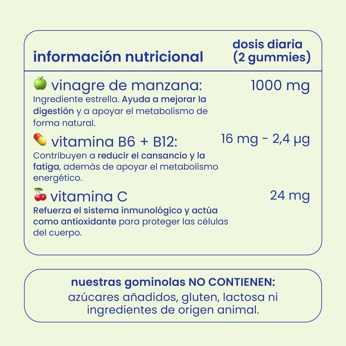 Jelly Pills Gominolas de Vinagre de Manzana de la Madre 1000mg con Cromo y Vitamina C - 70 Gummies Veganas - Sin Azucares Anadidos - Sabor a Manzana Natural - Apoya la Salud Digestiva