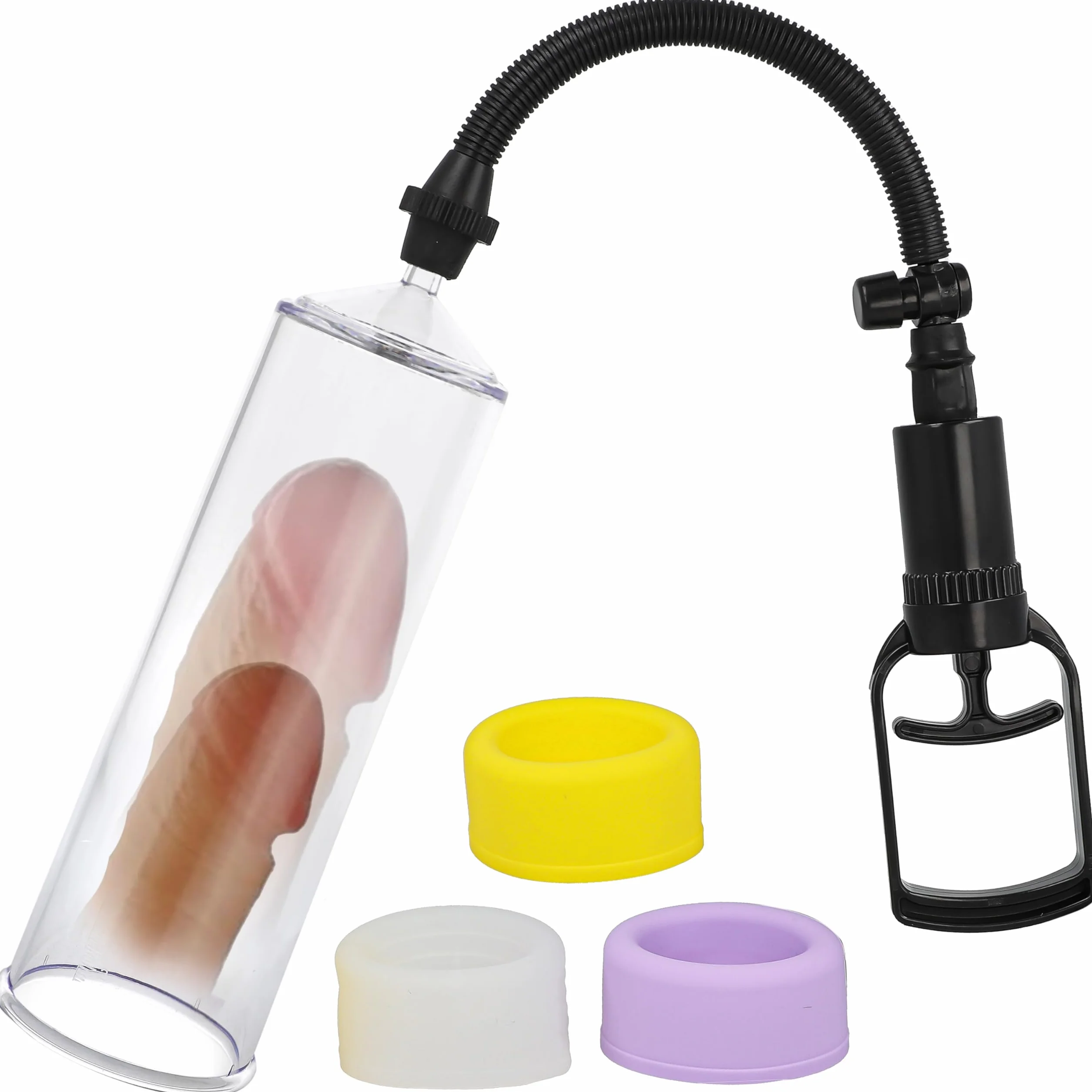 Bomba de vacio Alargamiento de pene masculino Juguetes eróticos para adultos: Bomba pene Alargar pene Pompa pene Bomba vacio Aumento de pene hombre Sex toys Penis pump Juguetes sexuales P02