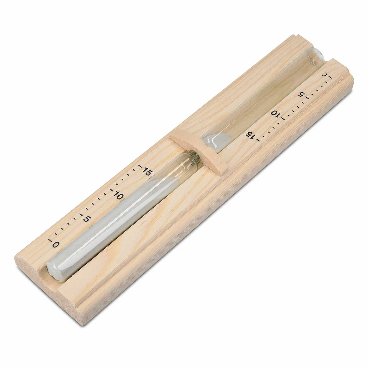 Navaris Reloj de arena para pared - Clásico reloj de arena para sauna - De madera de pino arena y cristal resistente al calor - 29.5 x 7.5 x 4CM