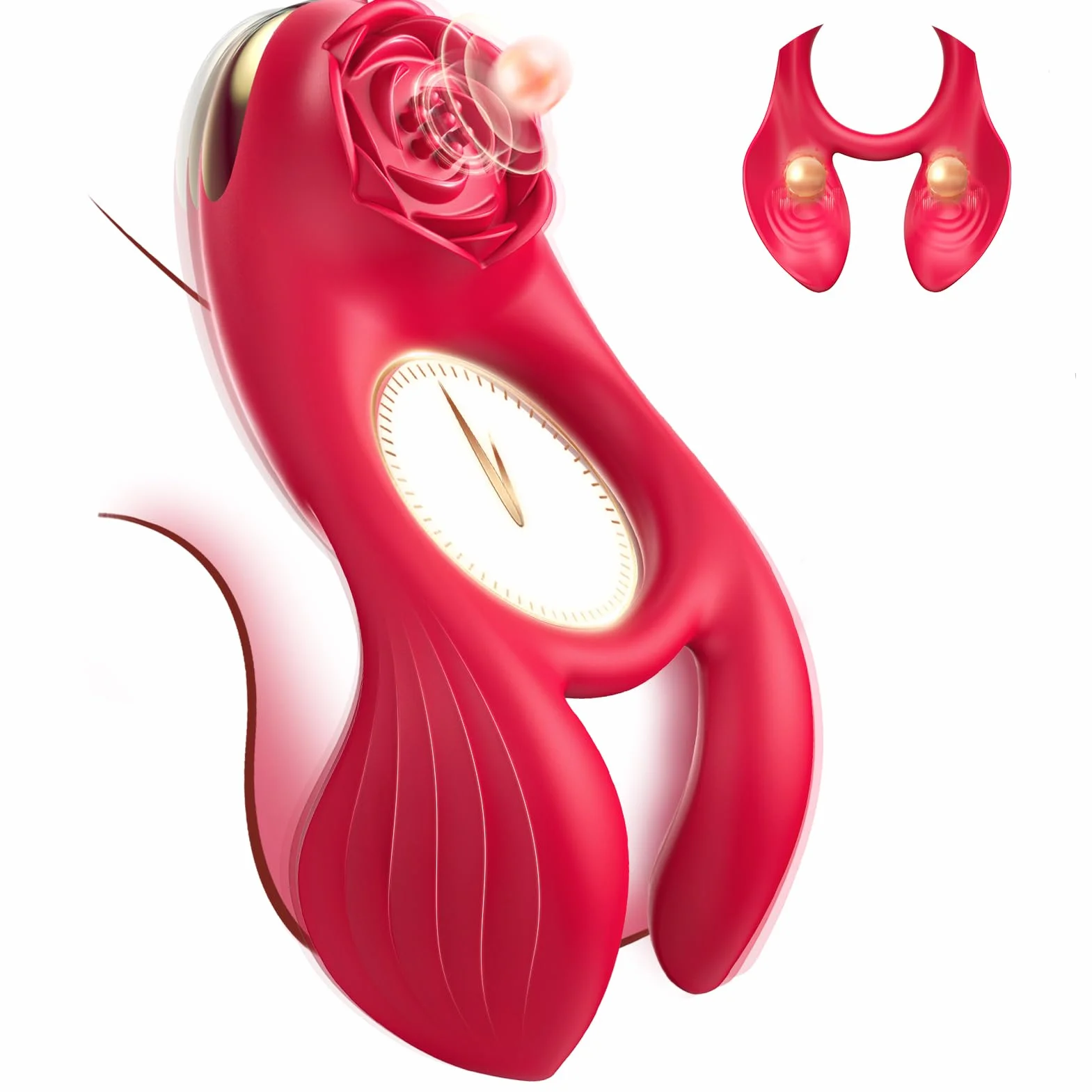 Anillo Vibradorador Pene Clítoris Juguetes Eróticos para Pareja Sexuales - 4 en 1 Vibradorador Hombre Juguetes Sexuales Anillo Vibrador, Anillo Pene Masculino Ereccion, Brinquedos Sexuais para Casais