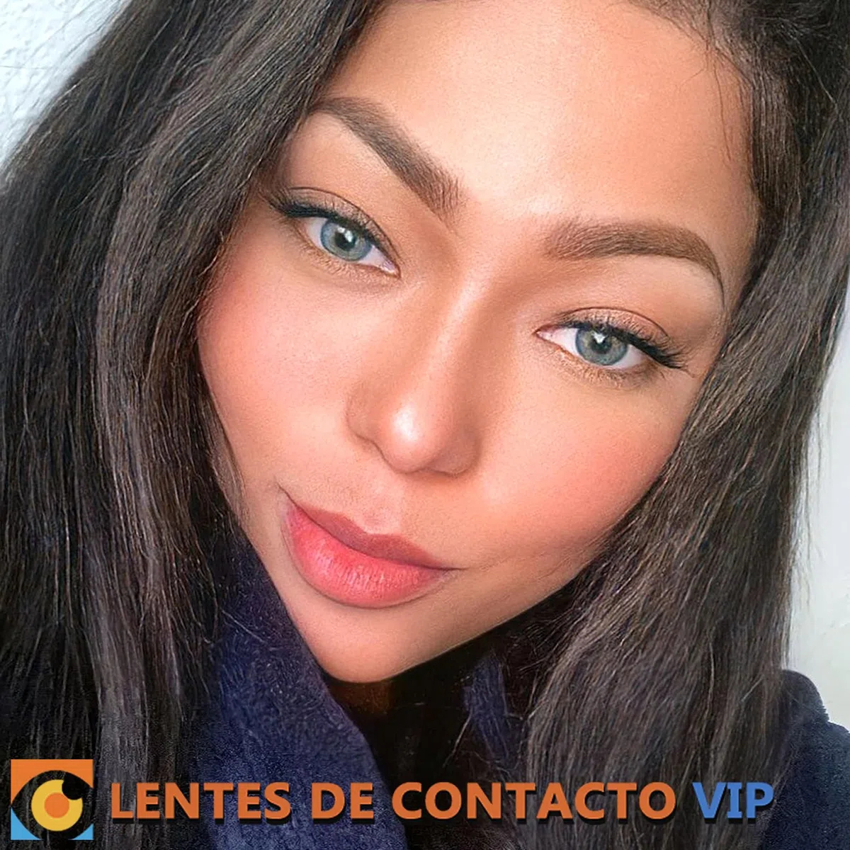 Pop VIP Lentillas de Color Azul y Verde con diseño super natural 2 Lentes de contacto anuales + portalentes + pinza + aplicador