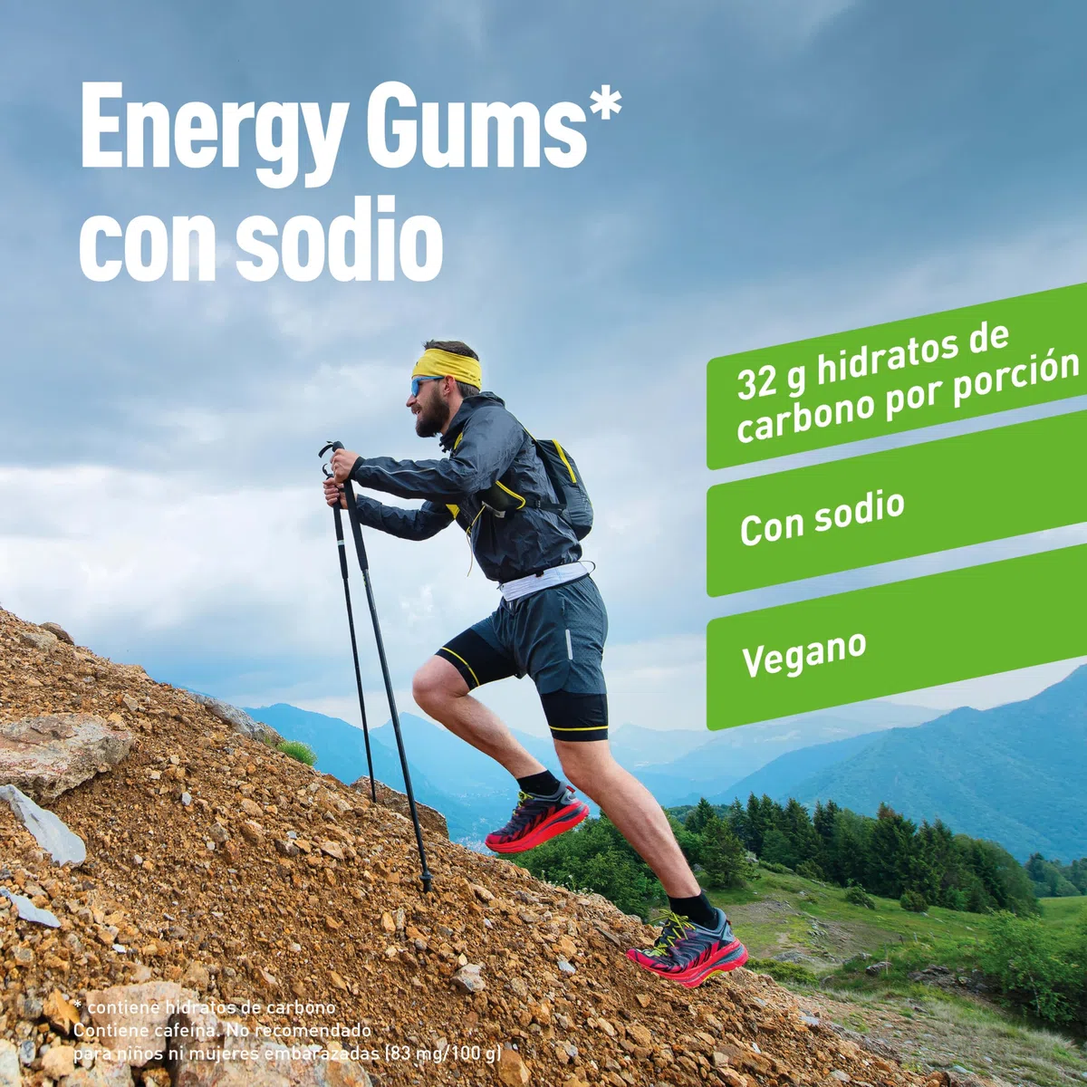 Dextro Energy Gums Lemon + Sodium - 8x45g (Pack de 8), High Carb Sport Gummies para aporte rápido de carbohidratos