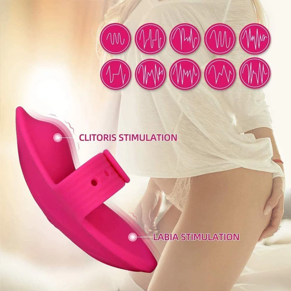 Juġuểtểs Ŝexụalểş Vībradøres Ŝexừal Mujer Çliťoris Control Remoto Inalambrico, Usable Braĝas Invisible Vībradør Mando a Distancia Çliťoris Måsajẹador, Vībradøres Pequeño M