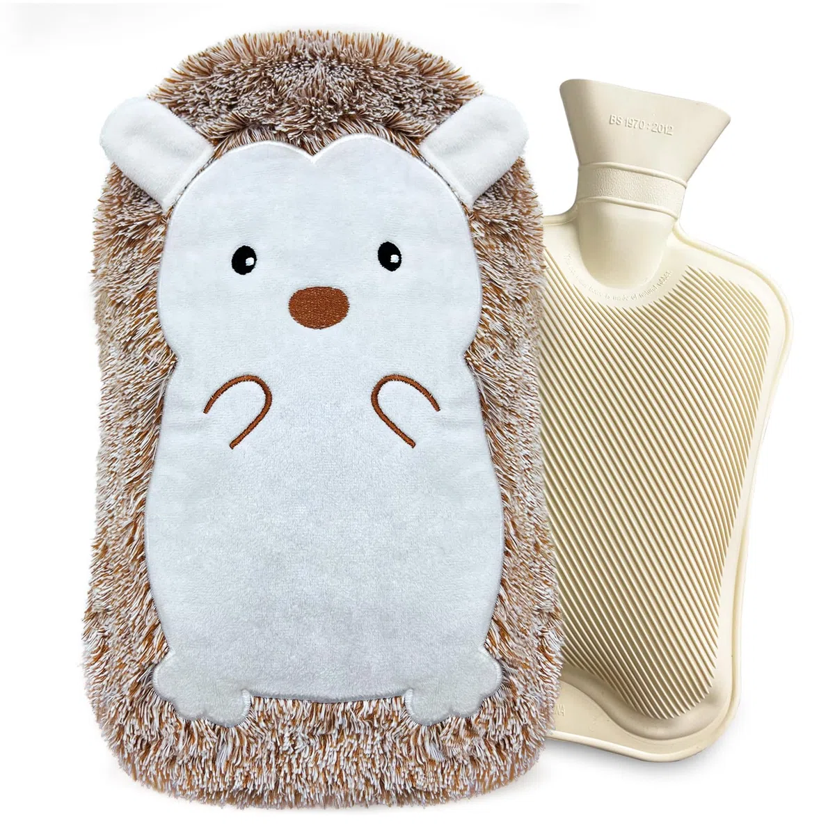 Bolas de Agua Grande Erizo, Bolsa de Agua Caliente 2L, Bolsa Agua Caliente Peluche, Bolsas Agua Caliente Antifugas, Botella de Agua Caliente Calienta Camas Saco Mantener Termico Blanda Regalo
