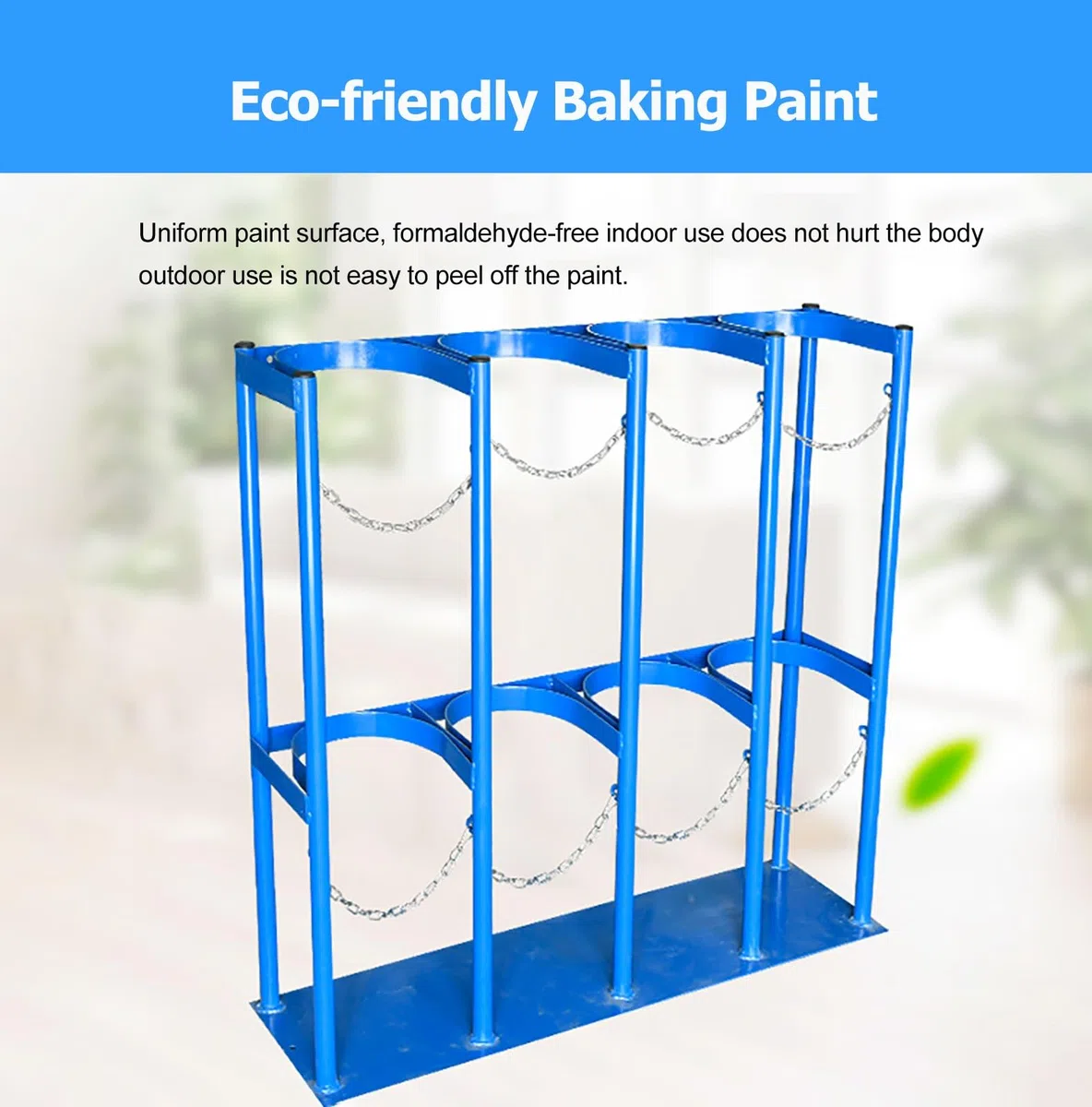 Estante de acero para cilindro de gas, soporte para tanque de oxígeno de montaje en pared o suelo con 2 bisagras, para uso industrial y de laboratorio