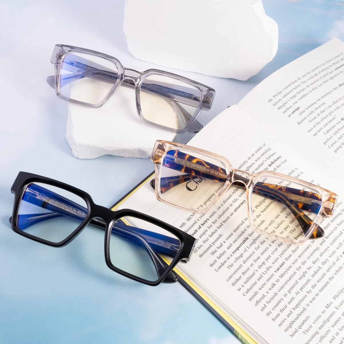 OKH Gafas TR90 con Filtro de Luz Azul para Hombres y Mujeres, Sin Receta, para Videojuegos, Ordenadores, Antifatiga Visual y Protección UV