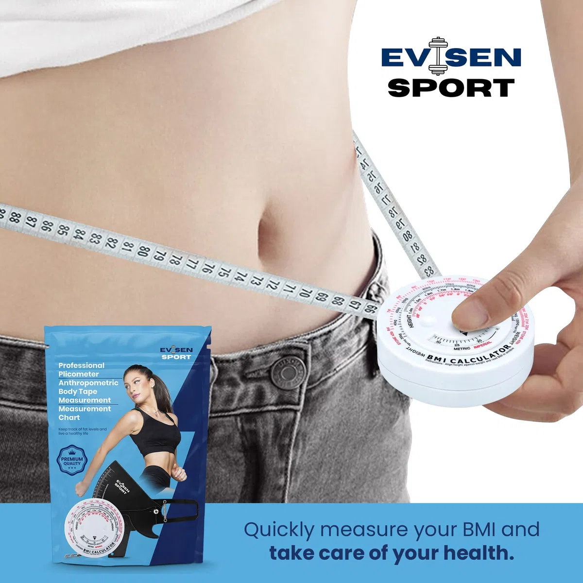 Plicómetro Profesional + Cinta Métrica Corporal Antropométrica Medidor De Grasa Corporal Para Calcular Porcentaje De Body Fat, Diámetros Óseos y Musculares