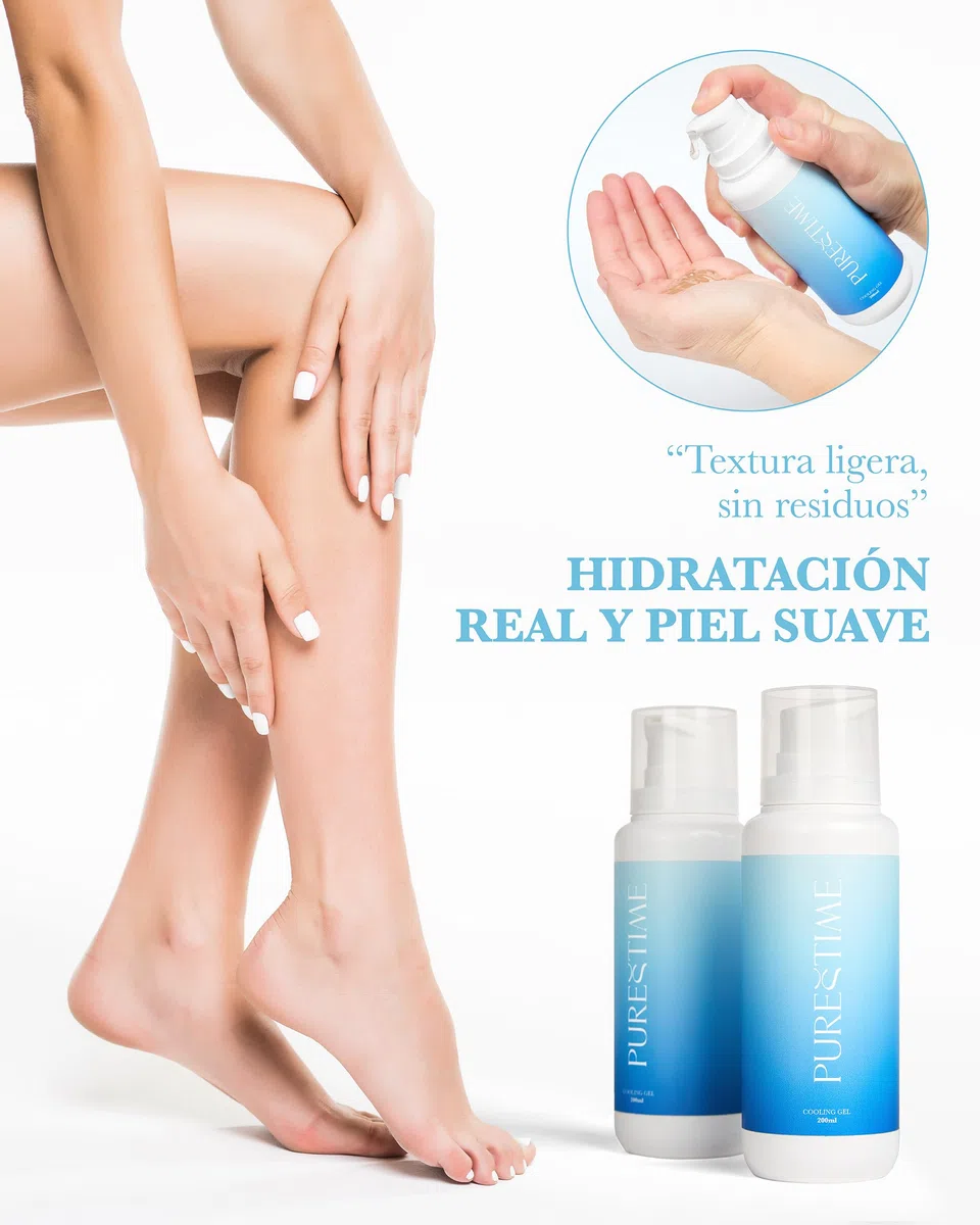 Gel frio piernas Cansadas y Cuerpo –Ideal Embarazo y Deporte. Efecto Refrescante PROLONGADO- Hidrata y Relaja con Aloe Vera, Árnica, Mentol. TESTADO DERMATOLÓGICAMENTE. Hecho en España.