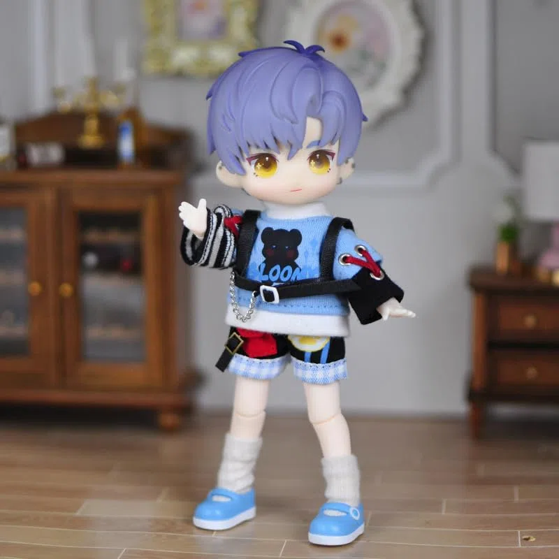 OB11 - Molde de Cabeza de Pelo de muñeca de Repuesto para Cuerpo OB11 GSC 1/12 BJD, Juguetes de Regalo para muñecas (Light Blue)