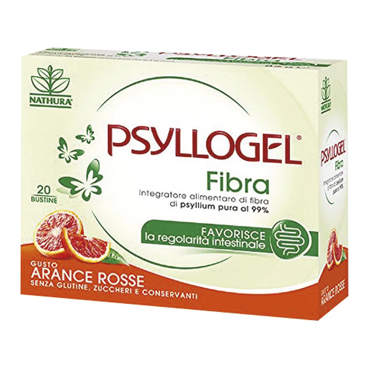 NATHURA Psyllogel - Bolsitas de naranja roja, 86 g, 20 unidades