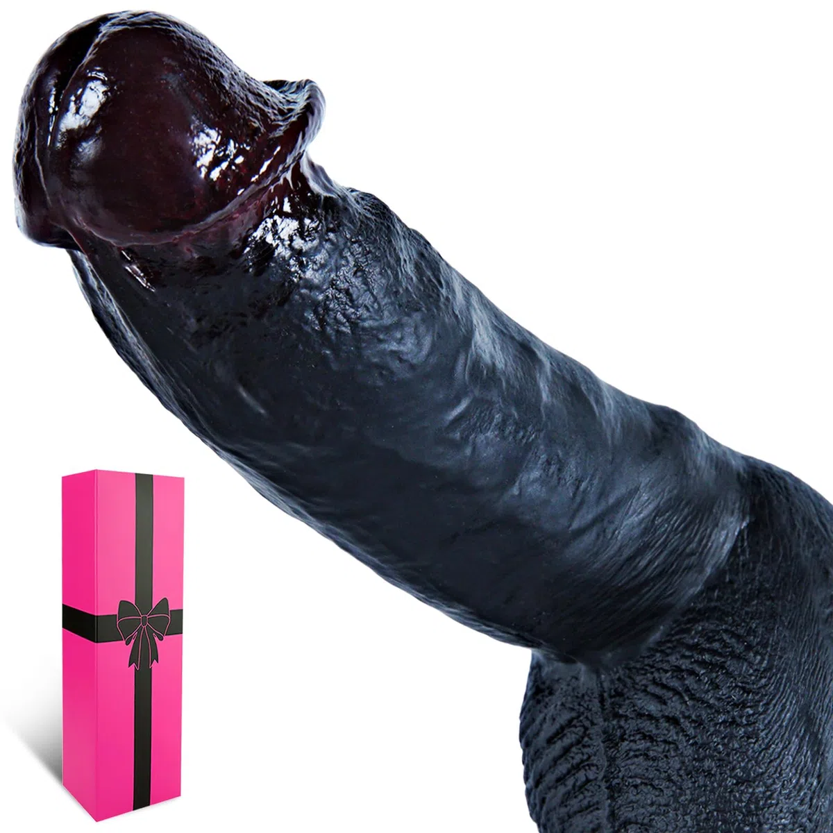 Consolador realista de silicona negra de 20,5 cm con ventosa grande y potente,consolador anal grande para principiantes,estimulador vaginal del punto G,suave y grueso,tacto suave,para parejas y unisex