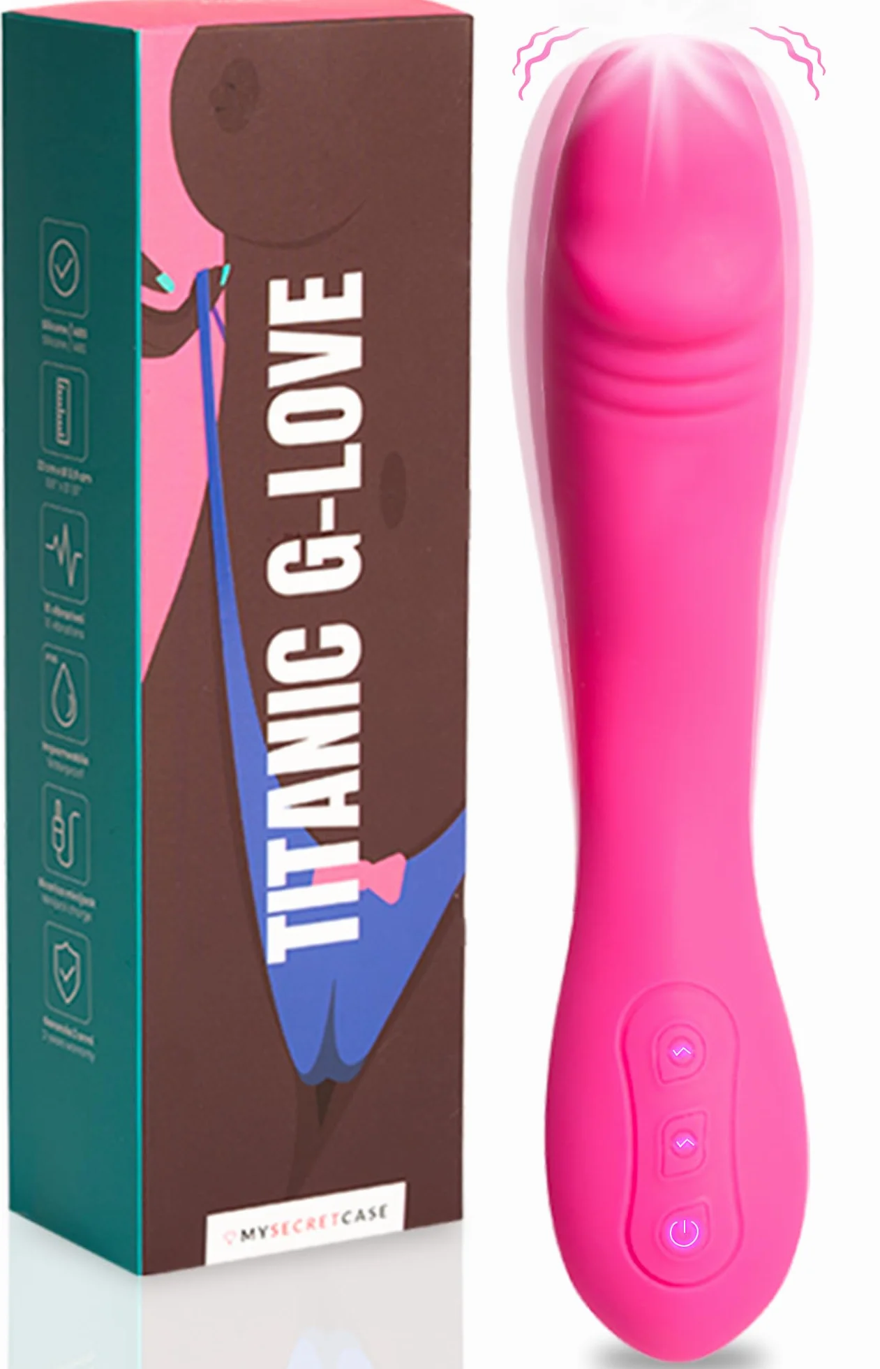 MySecretCase Vibrador Punto G 10 Vibraciones Vibradores Para Mujer Consoladores.. Para Mujer con Vibración Vibradores Consoladores 22 cm Vibradorador Clítoris Dildo Juguetes Sexuales Impermeable USB