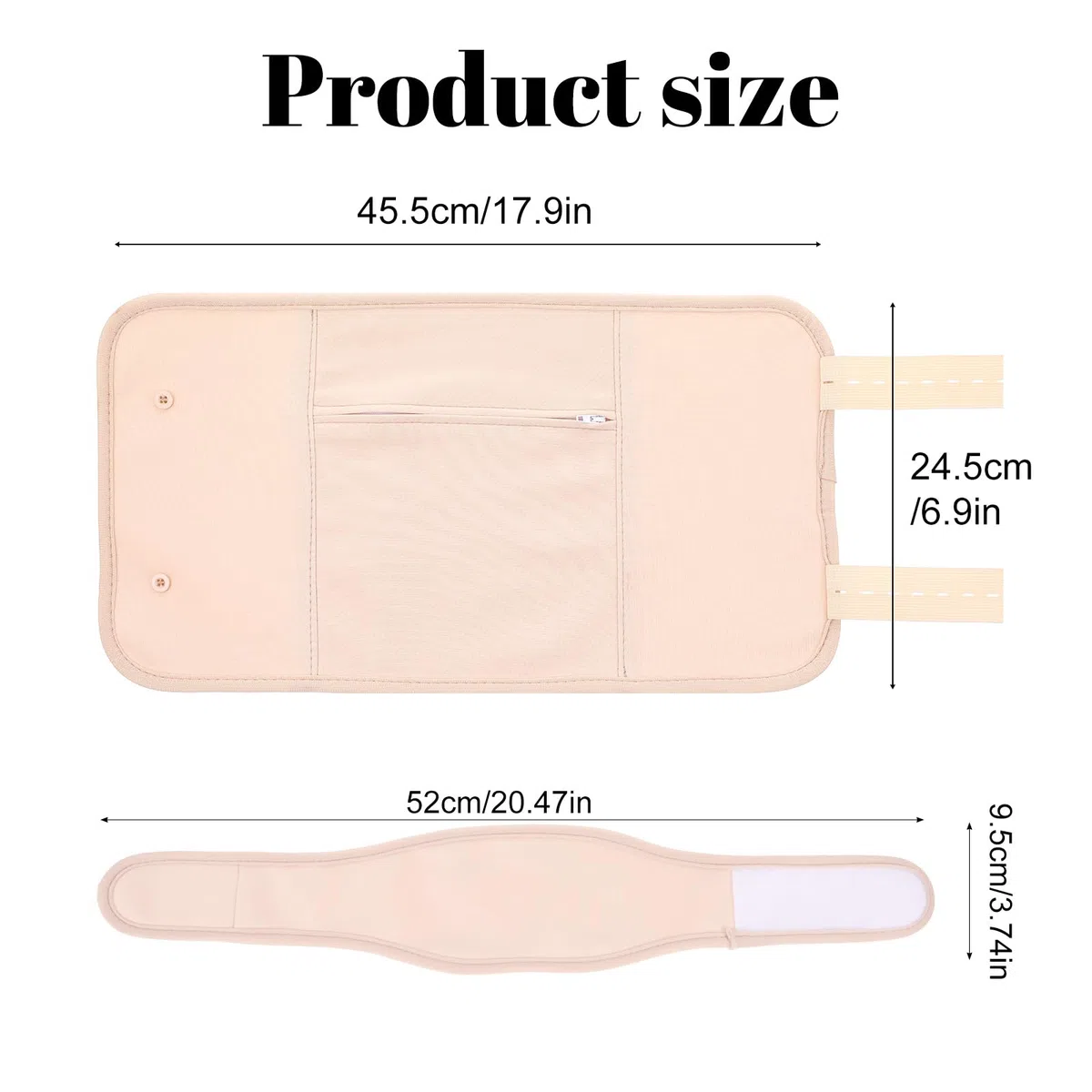 Paquete de 2 unidades de aceite de ricino reutilizable de algodón orgánico de compresión para estómago y cuello con banda elástica ajustable, impermeable, antifugas, correa elástica, algodón de