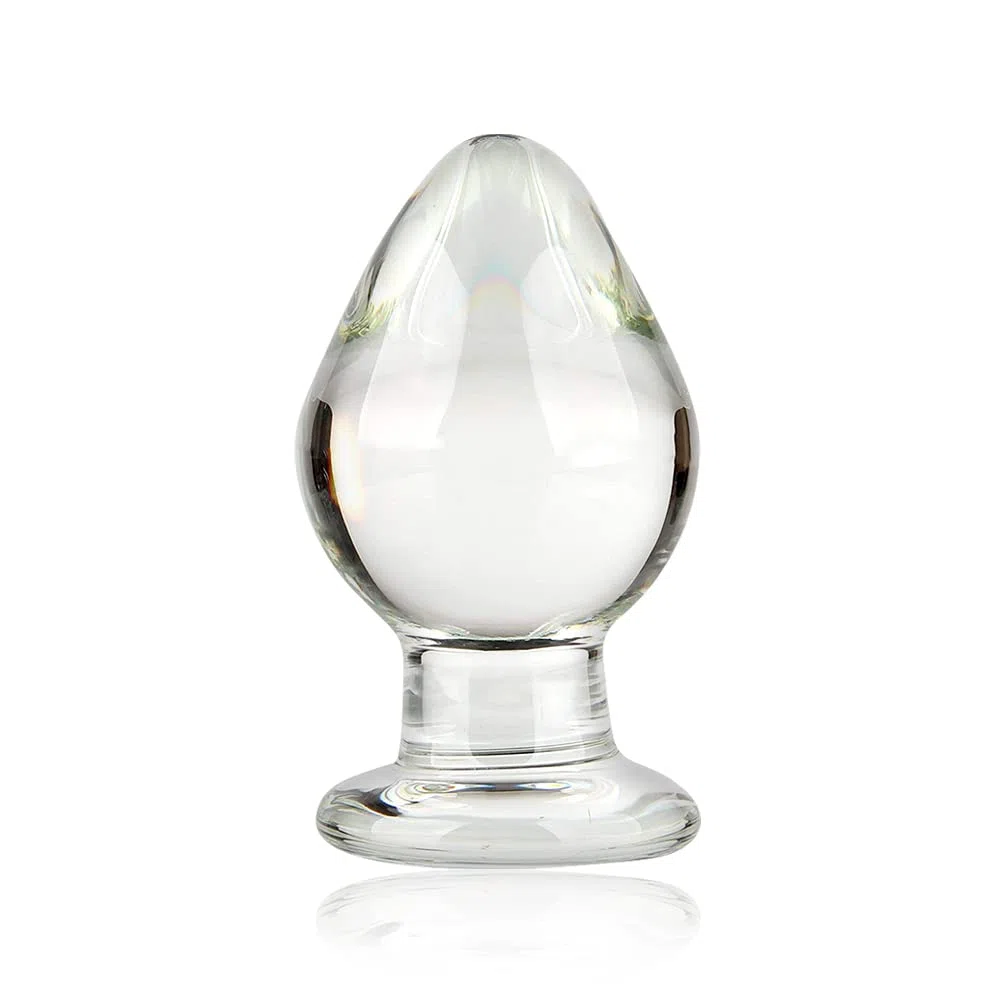 SXOVO Crystal Glass Anal Plug 6cm Clear Glass Dildo Anal Plug Classic Dildo Anal Dildo Anal Toy Juguetes sexuales masculinos y femeninos
