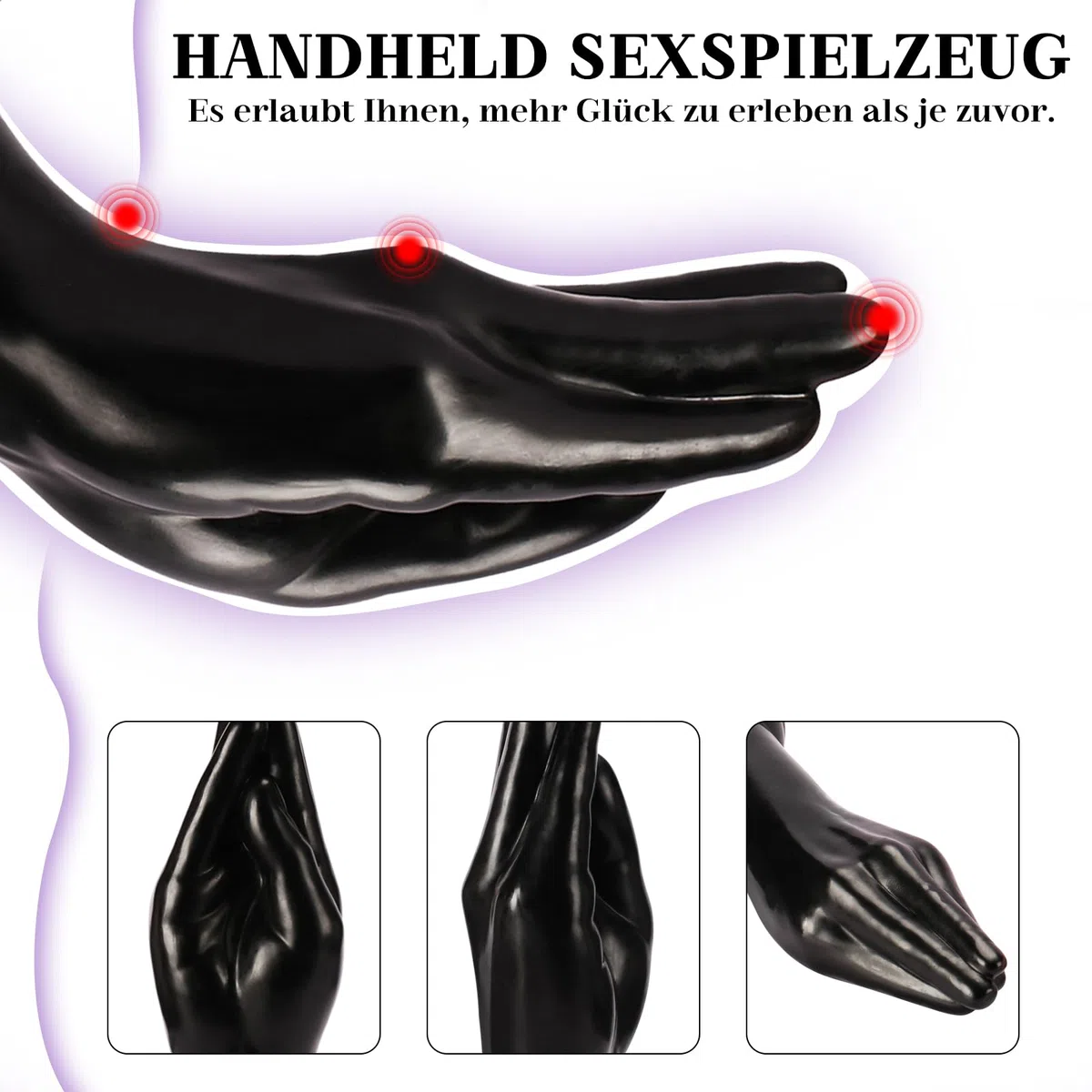 BDSMAGE Consolador Anal para Fisting, Anal Plugs de Mano, Dilatador Anal Masturbatore para Mujer y Hombre, Juguete Sexual con Ventosa para Pareja