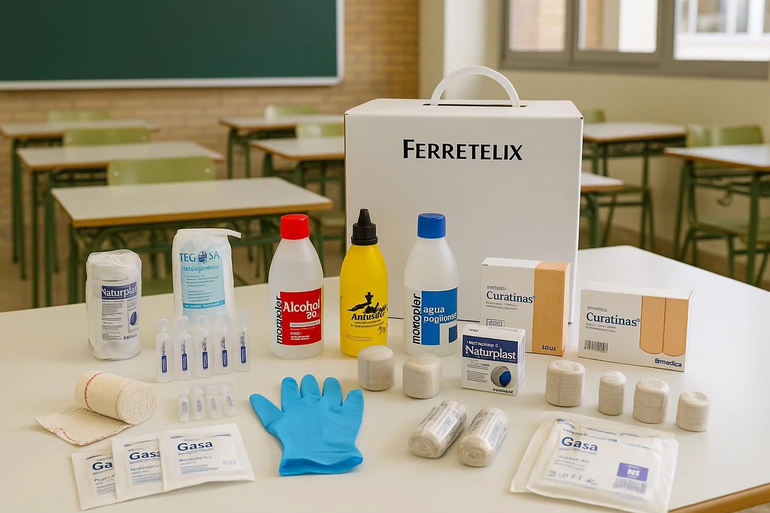 Kit Reposicion Armario Botiquin Primeros Auxilios Homologados Normativa CE Fabricado en Espana