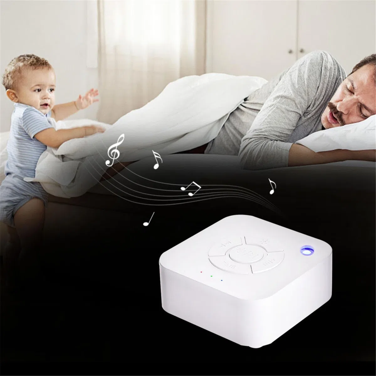 Máquina de sonido para adultos | Máquina de ruido recargable por USB con temporizador de apagado automático de 9 sonidos relajantes,Altavoz multifuncional para la privacidad de la