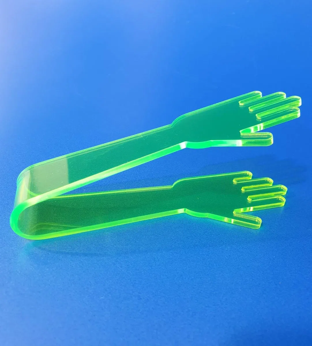 JUEGO 12 PCS. pinzas Metacrilato para Chucherias (Verde Fluor)