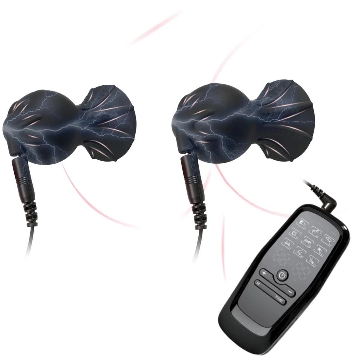 Electroestimulación Pezón Succionadores 90 Intensidades y 9 modos Sexuales Silicona Estimulador de Pezones y Clítoris para Mujeres SM Estimulación de Senos Ventosas de Pezones Masajeador, A