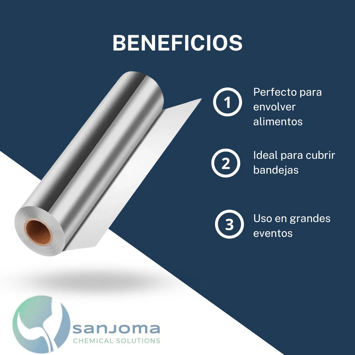 Sanjoma Papel Aluminio Profesional - 30 cm x 300 m, 2 Unidades, Uso en Cocina, Peluquería e Industrial