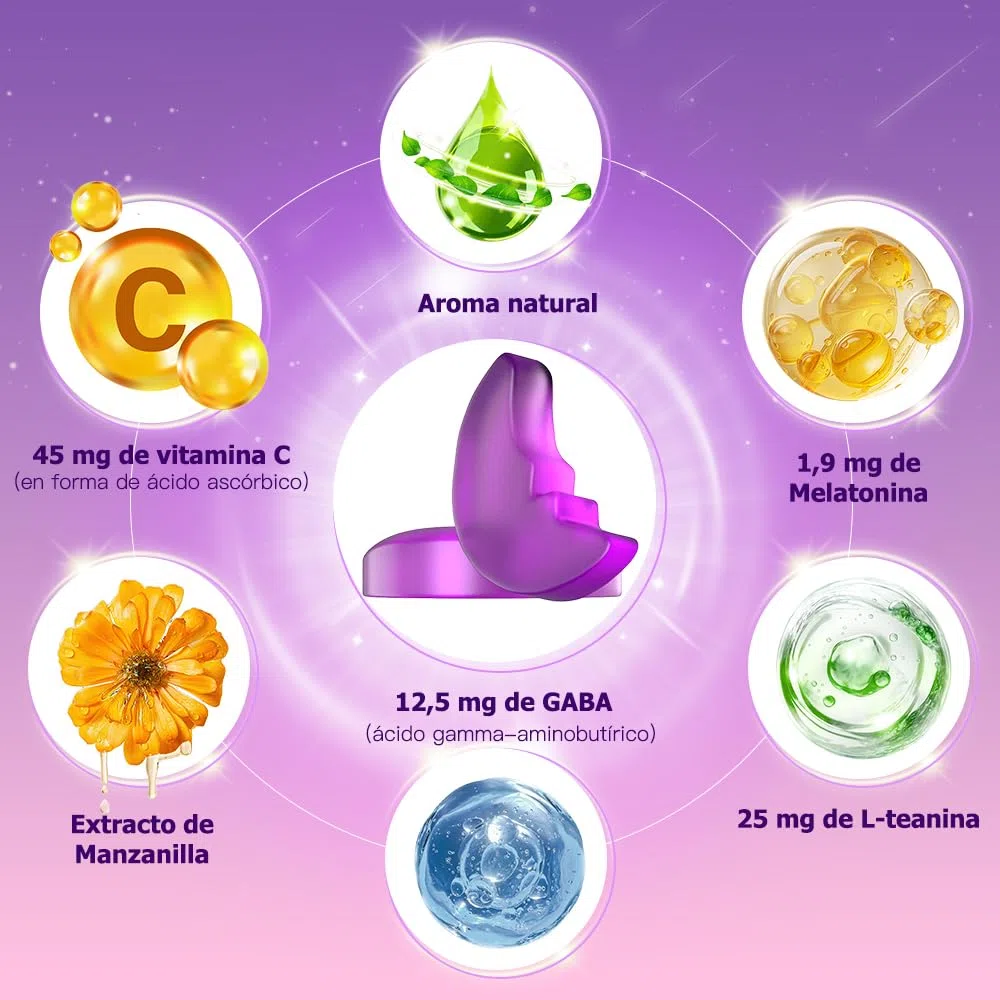 Gominolas de Melatonina 90 Unidades con Vitamina B6 Apoyo para la Relajación Nocturna y Ritmo de Sueño Natural Sin Azúcar Apto para Veganos