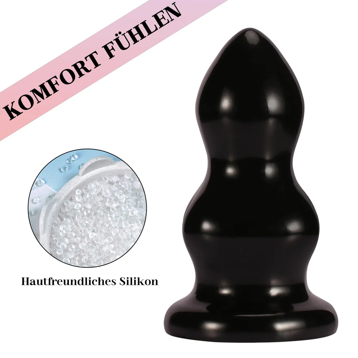 BDSMAGE Consolador Anal con Ventosa, Tapón Anal Dilatador Anal Juguete Sexual para Parejas, Ano Masturbatore Juguete Sexual Erótico para Hombres y Parejas (XL)