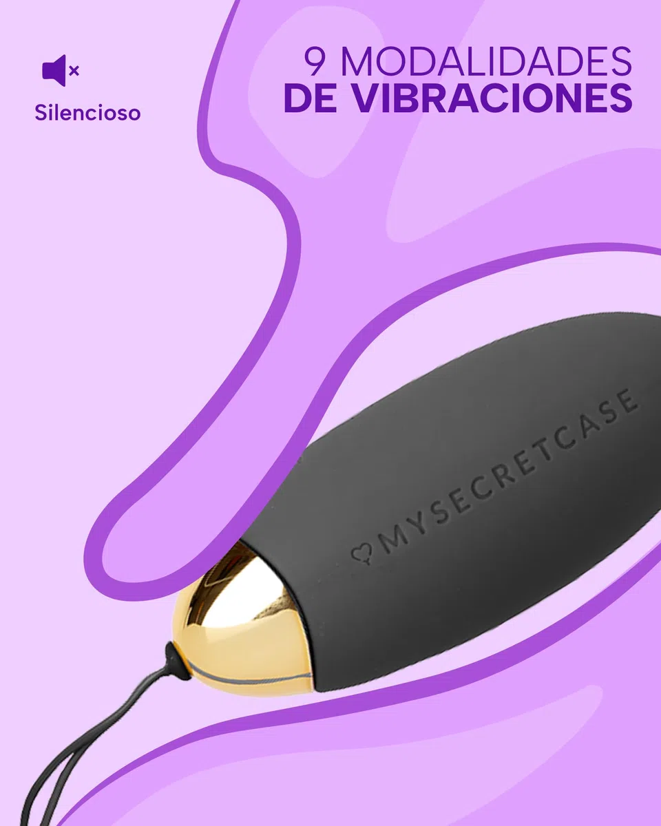 MySecretCase Huevo Vibradorador Mujer con Mando a Distancia | Juguetes Eróticos Para Pareja Sexuales 9 Modos Consoladores.. Para Mujer con Vibración Vibrador Control Remoto Silicone