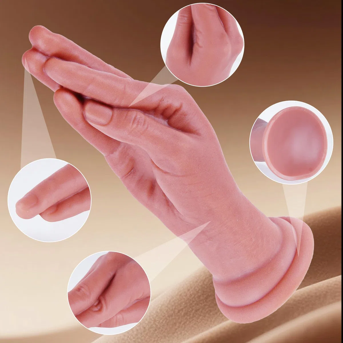 Plug anal con forma de mano de 22,5 cm, silicona suave, dildo monstruo gigante en forma de puño, ventosa potente, plug grande, para estimulación vaginal y anal, juguete sexual unisex
