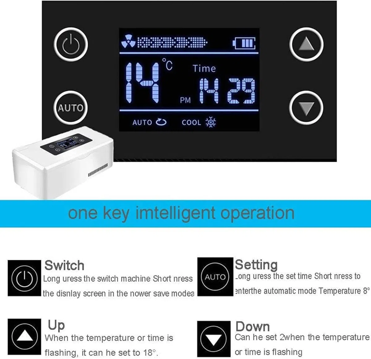Caja refrigerada con Enfriador de insulina, Mini Caja portátil de Almacenamiento en frío para Enfriador de insulina para Mantener los medicamentos para la Diabetes más Frescos Entre 8 y 36 Horas, si