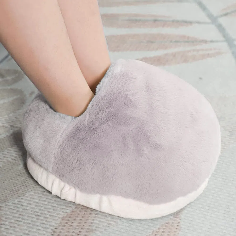 Mineup Calentador de pies eléctrico, calentamiento rápido, calentador de pies con 3 niveles de calor, forro polar de franela ultrasuave, protección contra sobrecalentamiento, para hombres y mujeres