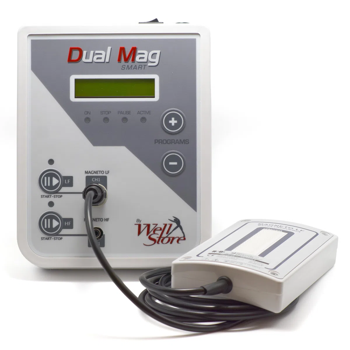 Dual Mag Smart - Magnetoterapia CEMP de alta y baja frecuencia, 2 canales independientes, 92 programas, dispositivo médico certificado, uso doméstico y ambulatorio