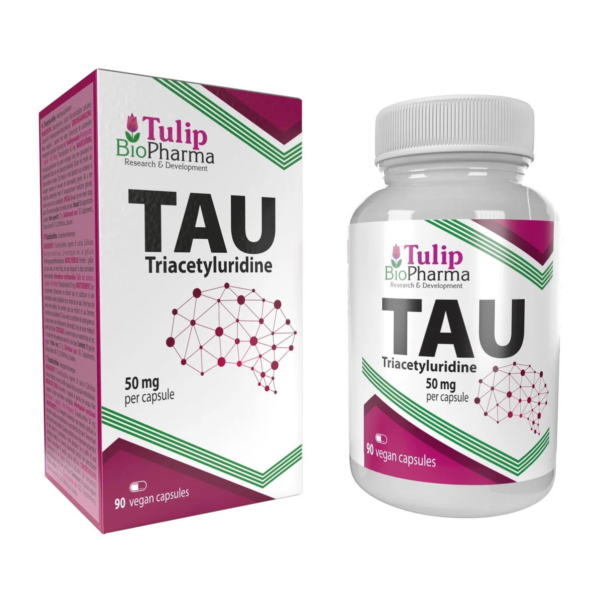 Tau (triacetiluridina) 50 mg 90 cápsulas veganas, probado en laboratorio de terceros, suplemento de alta resistencia
