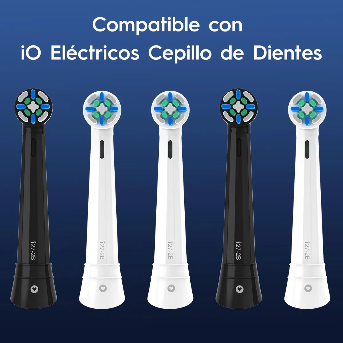 Recambio Cepillos Compatible con Oral B IO Cepillos Eléctrico, Cabezales Compatible con Oral B IO 2/3/4/5/6/7/8/9/10 Cuida tus Dientes y Encías (10 Negro)