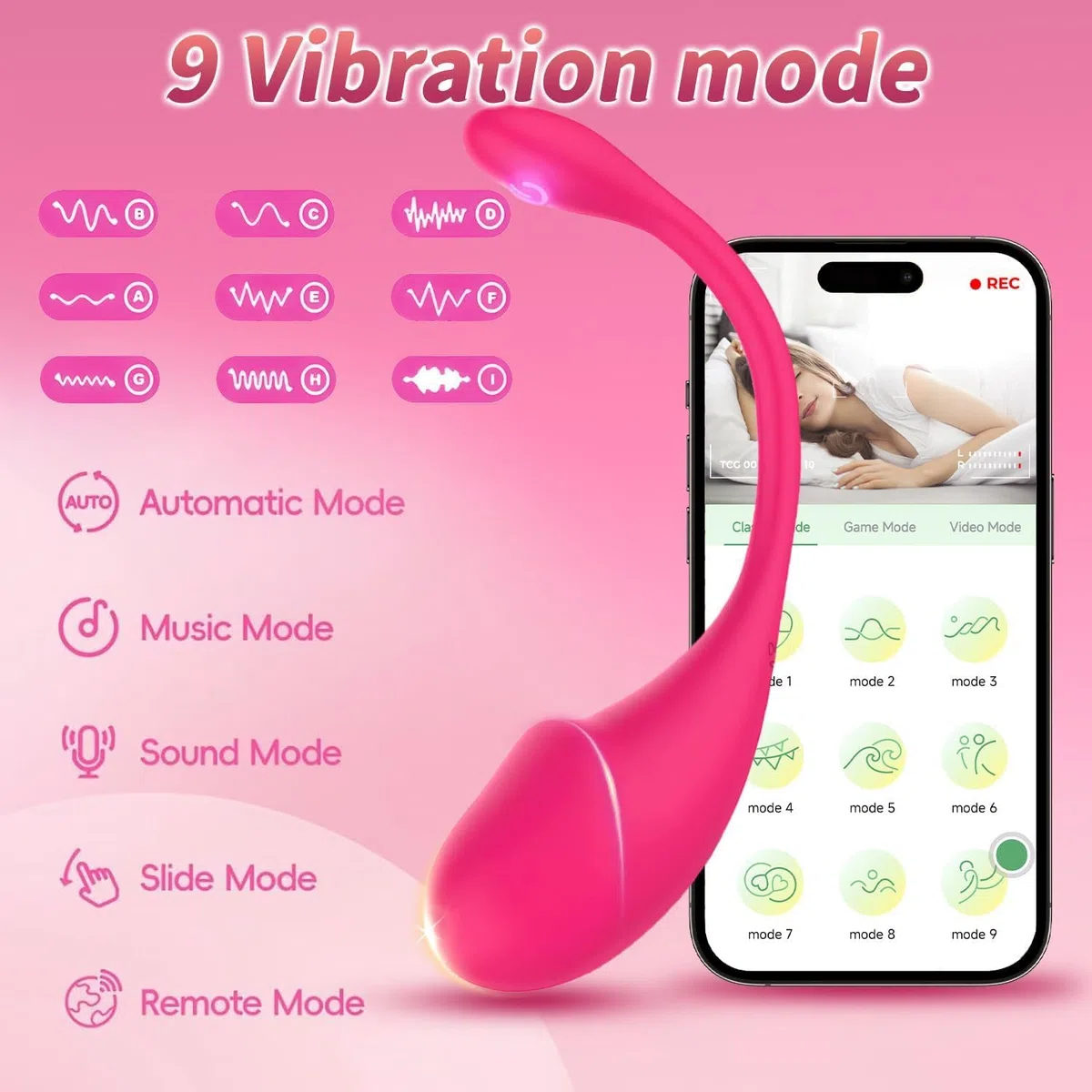 Vibradore Sex Toys con APP Remote Control para Mujer, Mini Vibrador para Estimulador el Clítoris Mujer e Anal Hombre, Portable Profesionales Vibradore Punto G con 9 Modos, Medical Silicone (X-003)