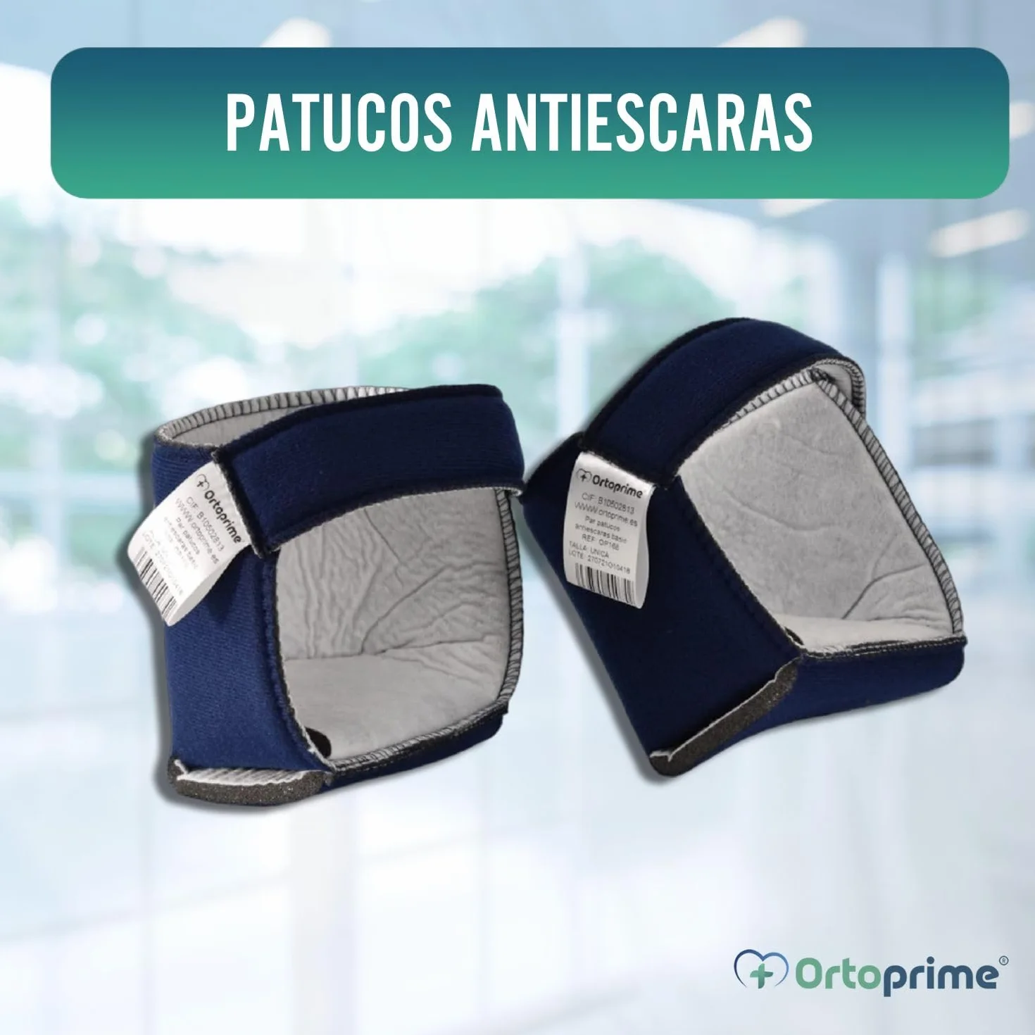 OrtoPrime PACK 2 Patucos Antiescaras Confort - Protector talones y codos - Taloneras anti rozaduras Pies - Cojín para Alivio de la Presión