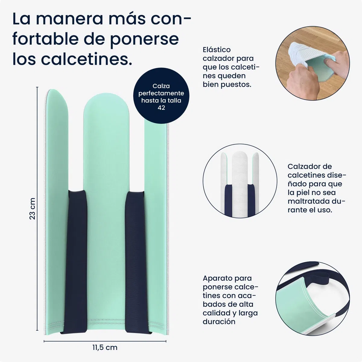 flexilife Calzador de calcetines. Ideal para personas mayores, embarazadas o en otras condiciones que limitan su habilidad para ponerse las medias