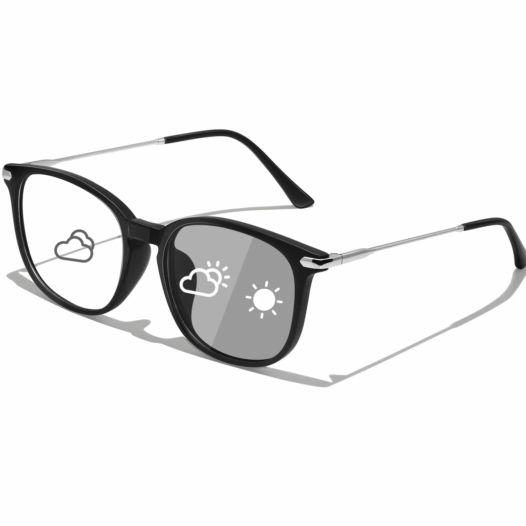 KANASTAL Gafas Luz Azul Fotocromáticas TR90 – Montura Ultraligera para Ordenador, Gaming y Exterior – Reduce Cansancio Visual