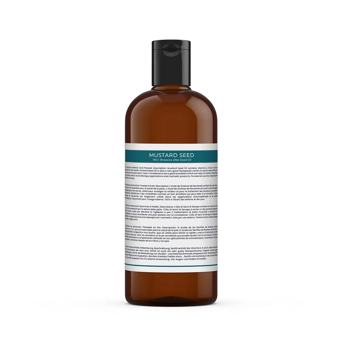 Momentos místicos | Aceite Portador de Semillas de Mostaza 500 ml - Aceite Puro y Natural Cabello, la Cara, Las uñas, la aromaterapia, el Masaje y la dilución del Aceite GMO Vegano Gratis
